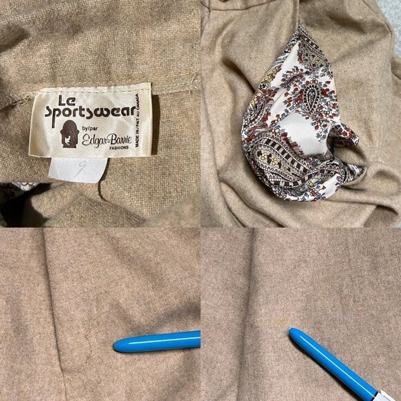 70s vintage highwaisted flare trousers wideleg bellbottom wool blend pants. - Picture 5 of 5